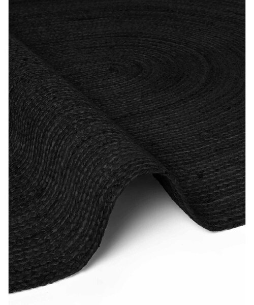 Covor negru reversibil/țesut manual din iută 160x230 cm Braided – Hanse Home