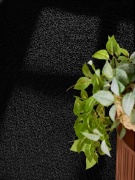 Covor negru reversibil/țesut manual din iută 160x230 cm Braided – Hanse Home