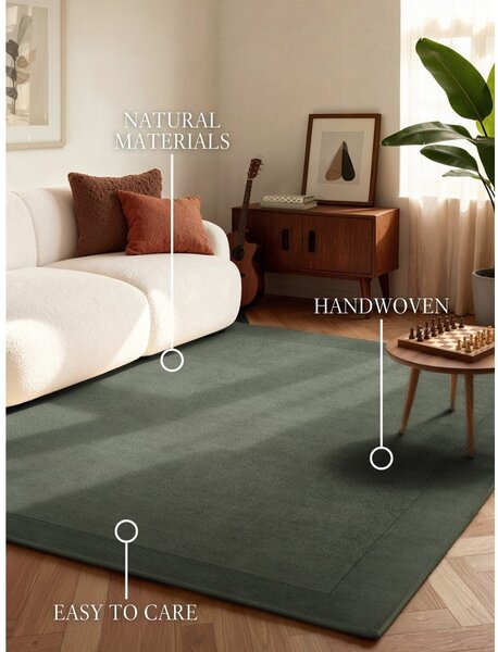 Covor verde închis țesut manual din amestesc de lână 80x150 cm Kari – Villeroy&Boch