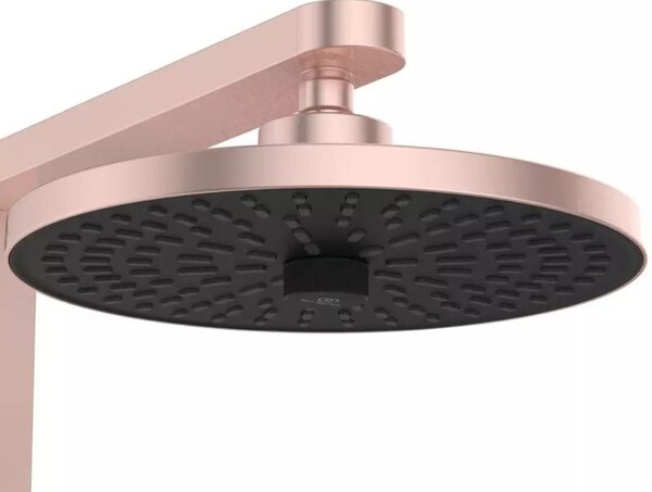 Coloană de duș Ideal Standard Ceratherm Alu+, cu baterie termostatată, rose satinat