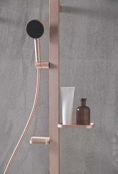 Coloană de duș Ideal Standard Ceratherm Alu+, cu baterie termostatată, rose satinat