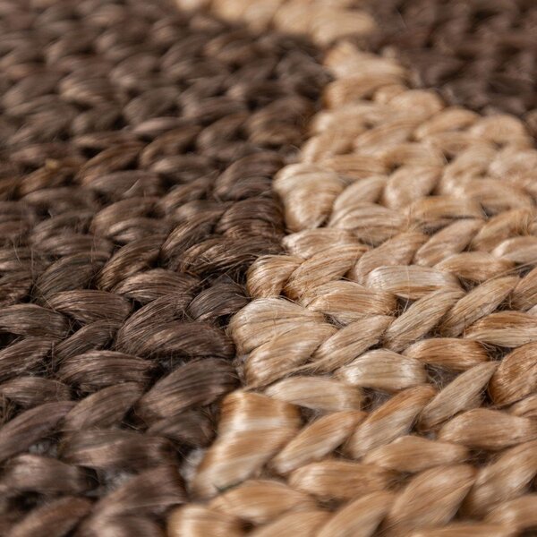 Covor tip traversă maro/în culoare naturală țesut manual din amestec de iută 80x230 cm Effie Diamond – Flair Rugs