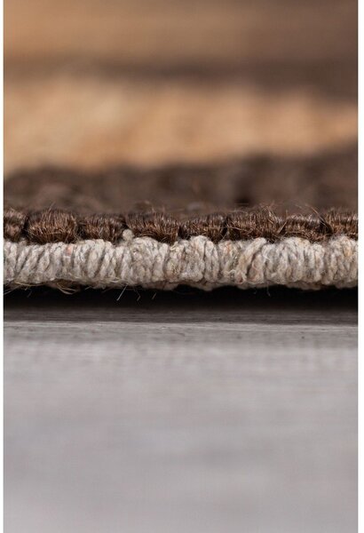 Covor tip traversă maro/în culoare naturală țesut manual din amestec de iută 80x230 cm Effie Diamond – Flair Rugs