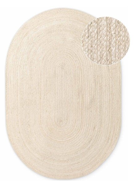 Covor în culoare naturală deschisă reversibil/țesut manual din iută 160x230 cm Braided – Hanse Home