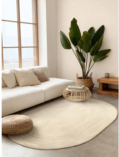 Covor în culoare naturală deschisă reversibil/țesut manual din iută 160x230 cm Braided – Hanse Home