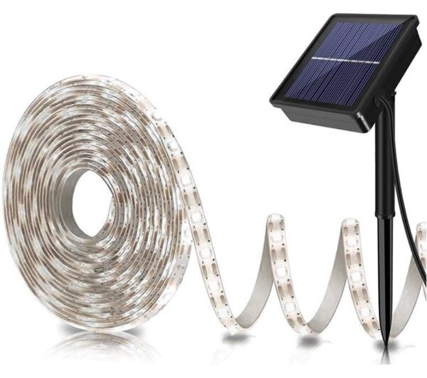 Banda led solara RGB cu telecomanda si panou solar