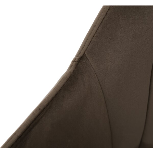 KONDELA Fotoliu rotativ, textil Velvet, taupe gri-maro/fag, DALIO