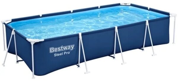 Piscina Dreptunghiulara Cu Cadru Metalic, Dimensiune 400 x 211 x 81 cm, Cu Pompa De Filtrare