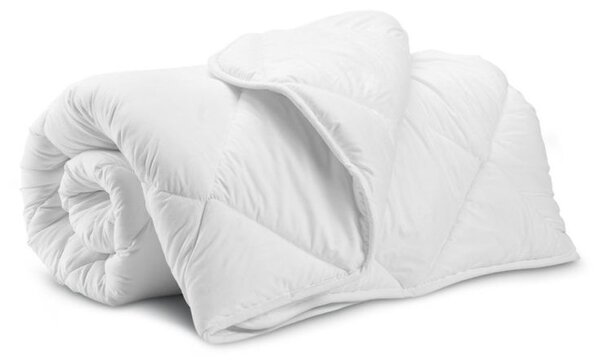 Pachet Pilota de Vara matlasata Cotton Home & Hotel, 200 x 220 cm, 150g/mp, alba + 2 perne, 50 x 70 cm