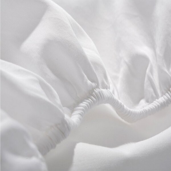 Cearsaf de pat cu elastic Colectia Perugia, Bumbac 100%, dimensiunea 140x200+20cm, alb