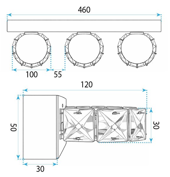 Lampa de perete LED APP1938-3W CHROME