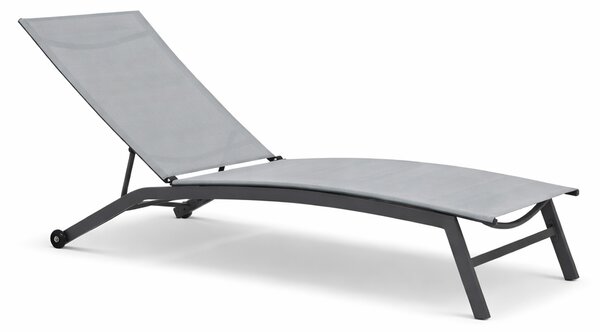 Sezlong De Gradina, Dimensiune 195x63x90cm, Culoare Gri