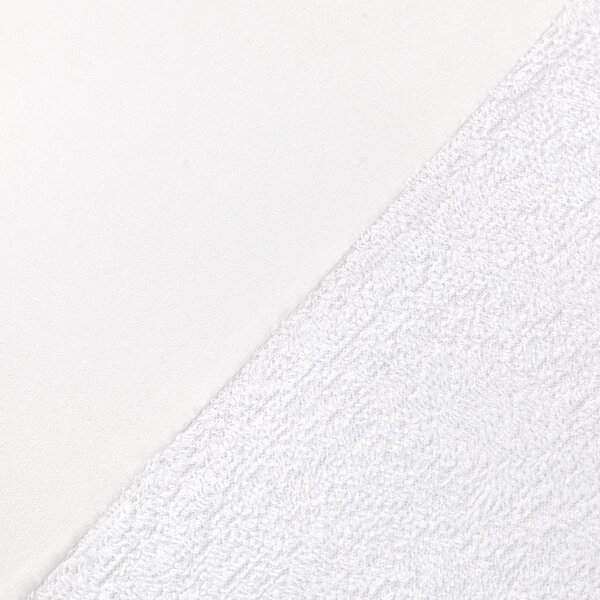 Husa impermeabila din tricot, bumbac 100%, patut bebe, 60x120cm, alba