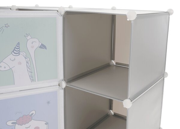 KONDELA Dulap modular pentru copii, gri / model pentru copii, HAKON