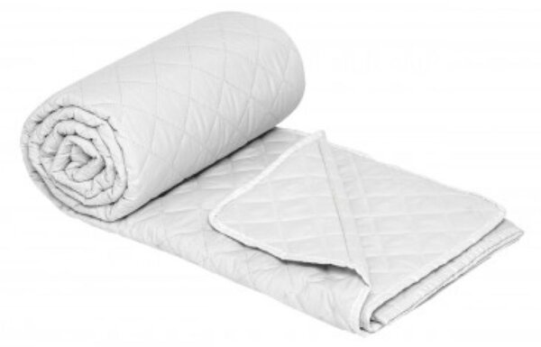 Protectie saltea impermeabila, matlasata ultrasonic, dimensiunea 90x200 cm, prindere cu elastic pe colt, alba