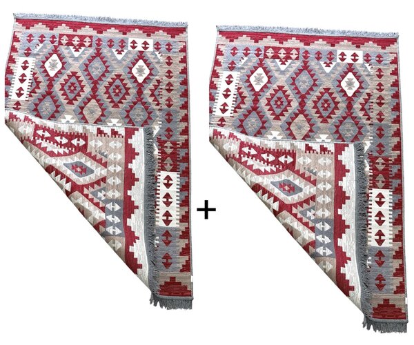 Set 1+1 Covoare traditionale, cu doua fete, dimensiunea 60x120cm, VT1054