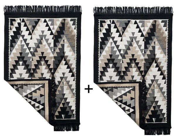 Set 1+1 Covoare traditionale, cu doua fete, dimensiunea 60x120cm, VT1052