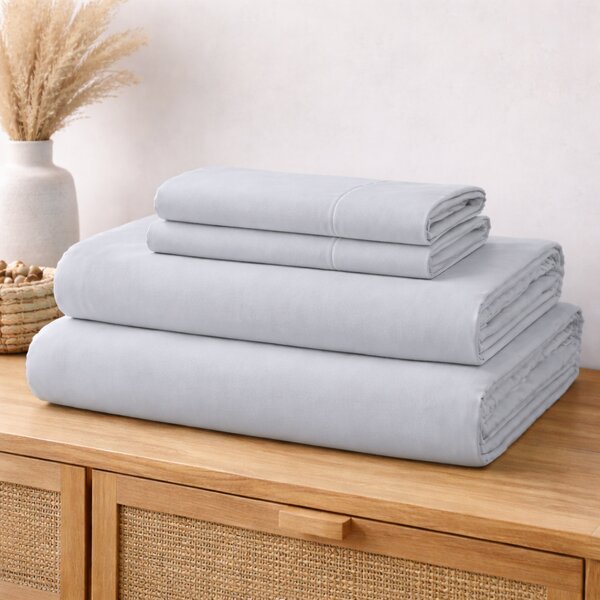 Lenjerie pat King-Size, Bumbac 100% tesatura Ranforce, gri