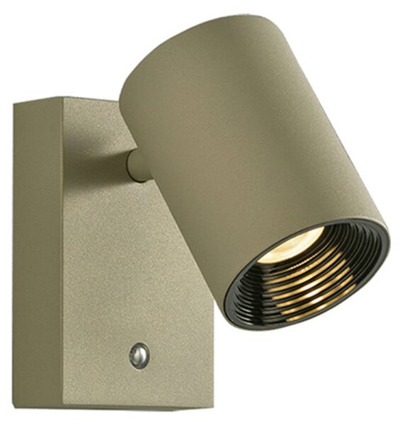 Viokef Aplică de perete LED Melina, verde măslin, adâncime 12 cm, metal, dimabil, reglabil, Verde, Camera de zi / sufragerie, Aluminiu, Modern
