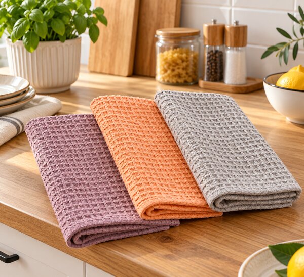Set 3 Prosoape Bucătărie din Bumbac 100% – Orange, 35x60 cm