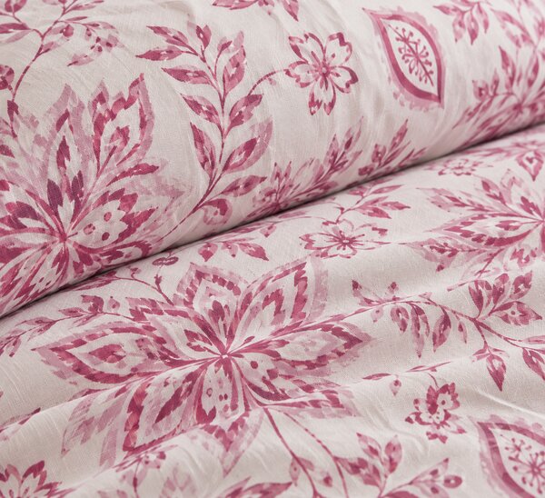 Lenjerie de Pat 2 Persoane 100% Bumbac, 4 Piese – Imprimeu floral mov