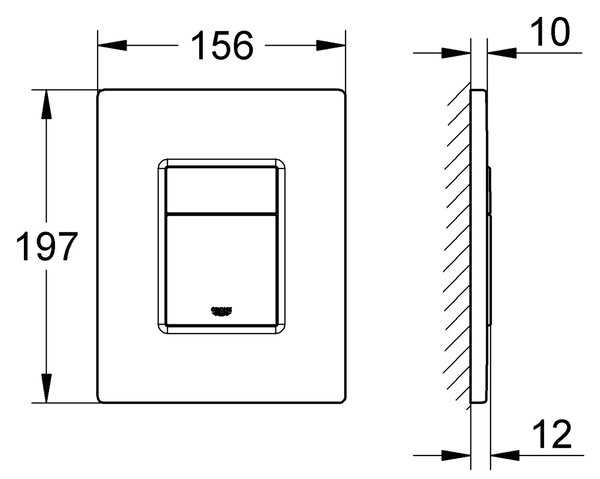 Grohe Even buton de spălare pentru WC negru 38966KV0