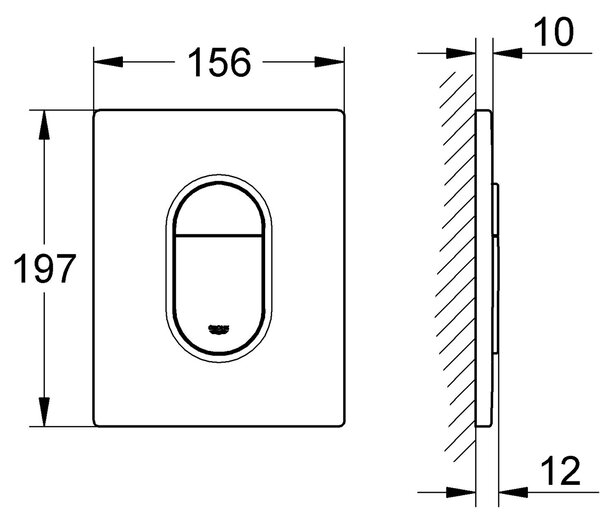 Grohe Arena Cosmopolitan buton de spălare pentru WC negru 38844KF0