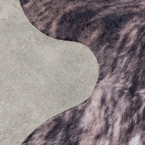 Covor din piele maro închis sintetic 100x135 cm Etosha – Ayyildiz Carpets