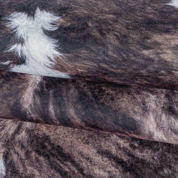 Covor din piele maro închis sintetic 100x135 cm Etosha – Ayyildiz Carpets