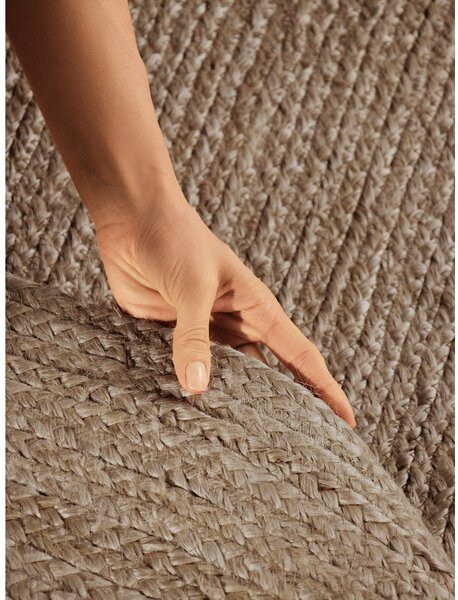 Covor în culoare naturală închisă reversibil/țesut manual din iută 160x230 cm Braided – Hanse Home