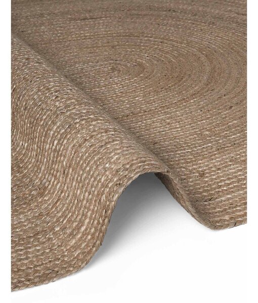Covor în culoare naturală închisă reversibil/țesut manual din iută 160x230 cm Braided – Hanse Home