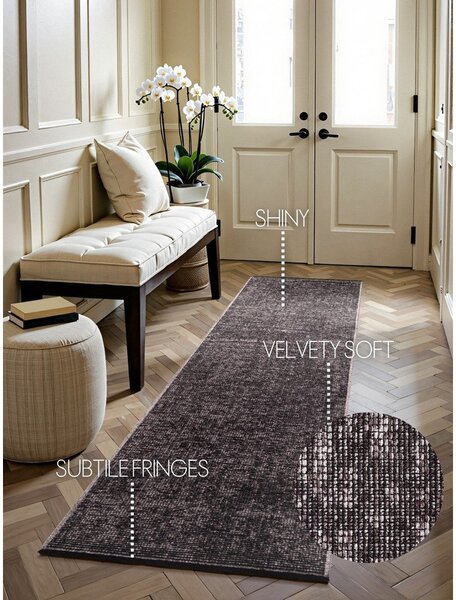 Covor tip traversă maro 80x250 cm Prisma – Elle Decoration