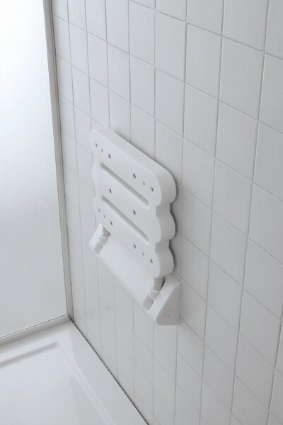 Scaun pentru dus, rabatabil, aluminu si abs, Comfort