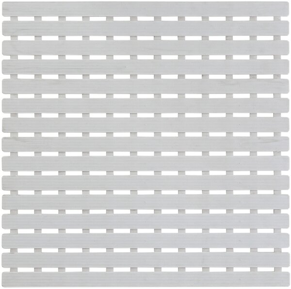 Gratar pentru cadita dus, 54x54cm, plastic gumat, strat anti-alunecare, alb