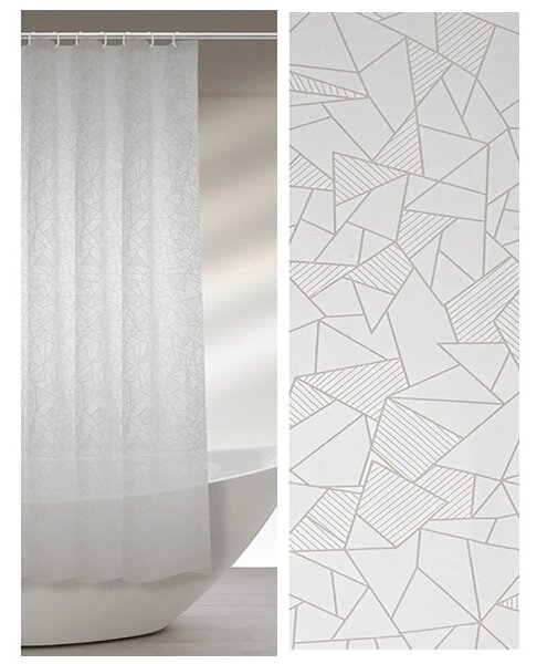Perdea dus vinil cu motive geometrice (Dimensiuni perdea dus: 180x200 cm)
