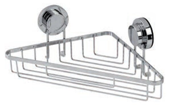 Etajera coltar baie Premium, otel cromat, 23x23x7,6 cm