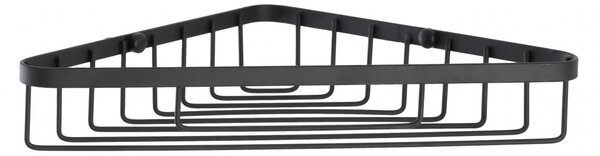 Etajera de colt cu 1 raft, Chic, Negru
