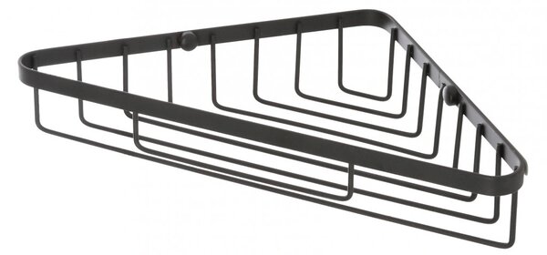 Etajera de colt cu 1 raft, Chic, Negru