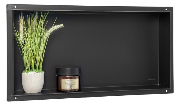 Balneo Wall-Box No Rim Black raft de nișă 60 cm negru OB-BL3-NR