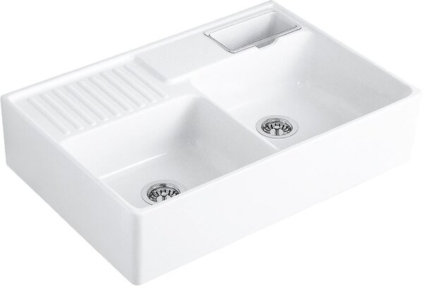 Villeroy & Boch Double-Bowl chiuveta din ceramica 89.5x63 cm alb 632391R1