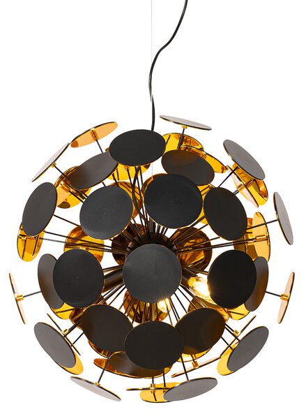 Lampă suspendată design negru și auriu - Cerchio