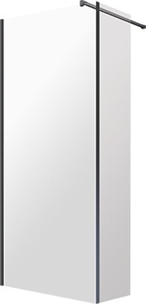 Omnires Marina cabină de duș 90x30 cm negru mat/sticlă transparentă MA9030BLTR