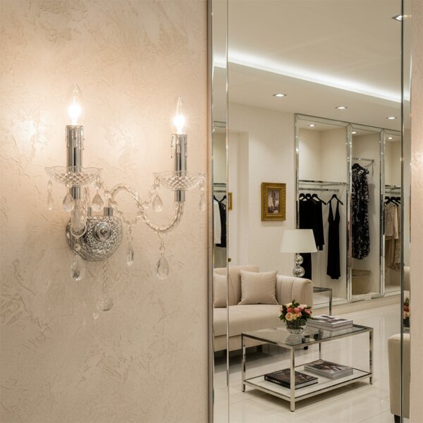 Lampa de perete EBT017-2W Transparent