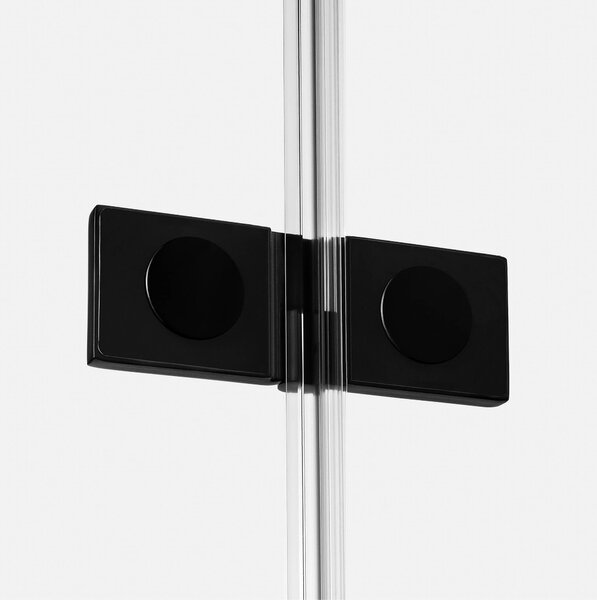 New Trendy Reflexa Black cabină de duș 80x70 cm dreptunghiular negru mat/sticlă transparentă EXK-4913