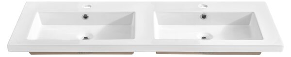 Comad Spirit lavoar 121x46 cm dreptunghiular mobilier-dublă alb luciu UM-8070SPIRIT120D