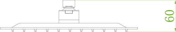 FDesign Inula cap de duș 30x30 cm pătrat crom FD8-501-11