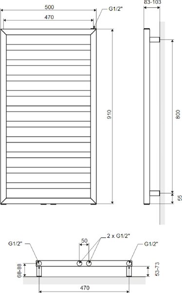 Excellent Brego calorifer de baie scară 91x50 cm alb GREX.BR91.WH