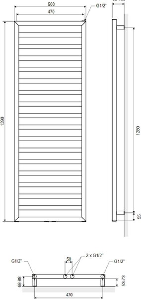 Excellent Brego calorifer de baie scară 139x50 cm alb GREX.BR139.WH