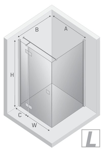 New Trendy Reflexa cabină de duș 90x90 cm pătrat crom luciu/sticlă transparentă EXK-5118