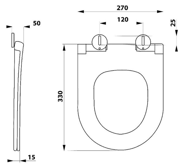 Aqualine Petit capac wc pentru copii alb PT005